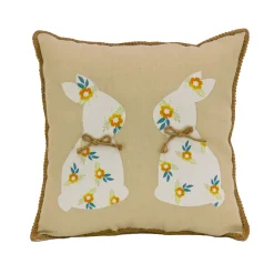 Sale National Tree Company 16 in. Floral Easter Bunny Decorative Pillow