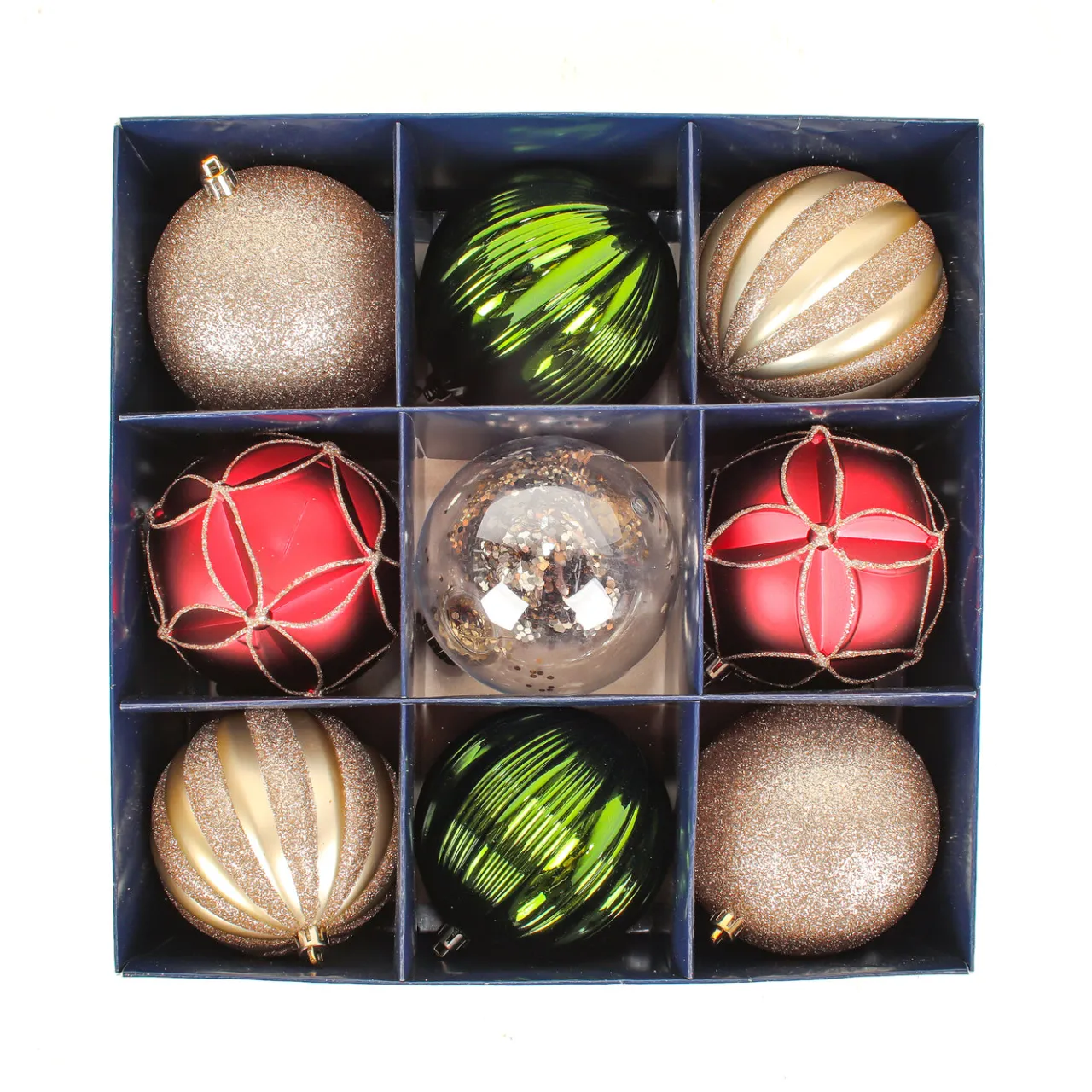 Online National Tree Company 13 in. Gold Xmas Ball Decor Set