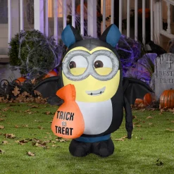 Best National Tree Company 42 in. Halloween Dave in Bat Costume Airblown Inflatable Decoration