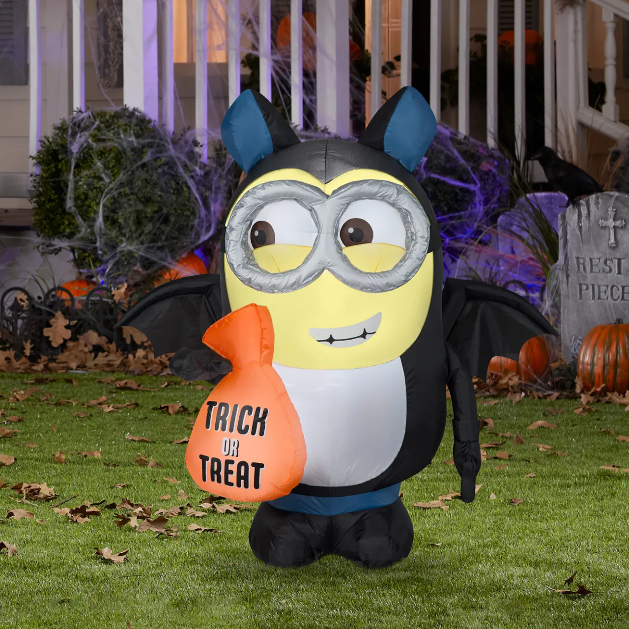 Best National Tree Company 42 in. Halloween Dave in Bat Costume Airblown Inflatable Decoration