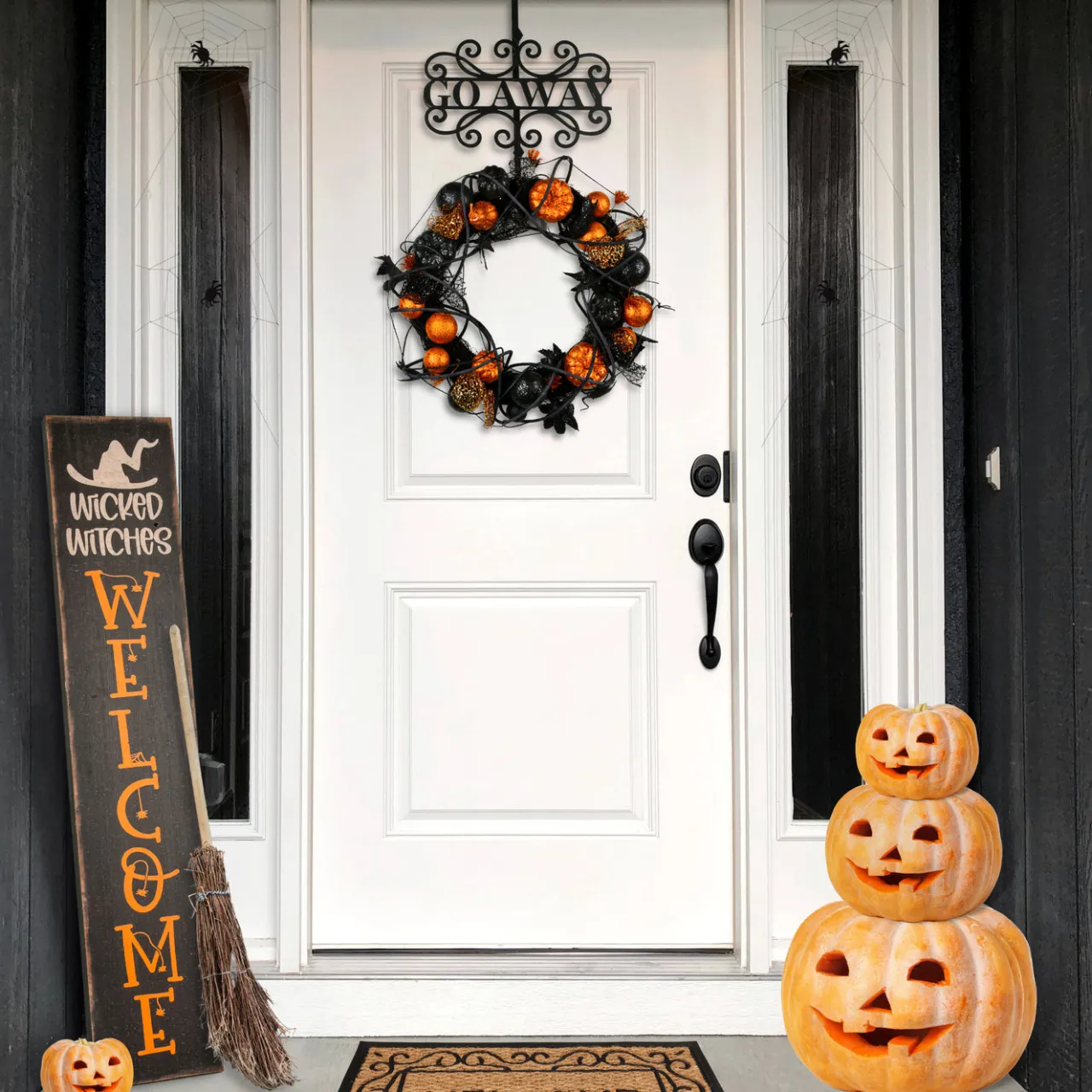 Clearance National Tree Company 17 in. Halloween Go Away Metal Wreath Hanger