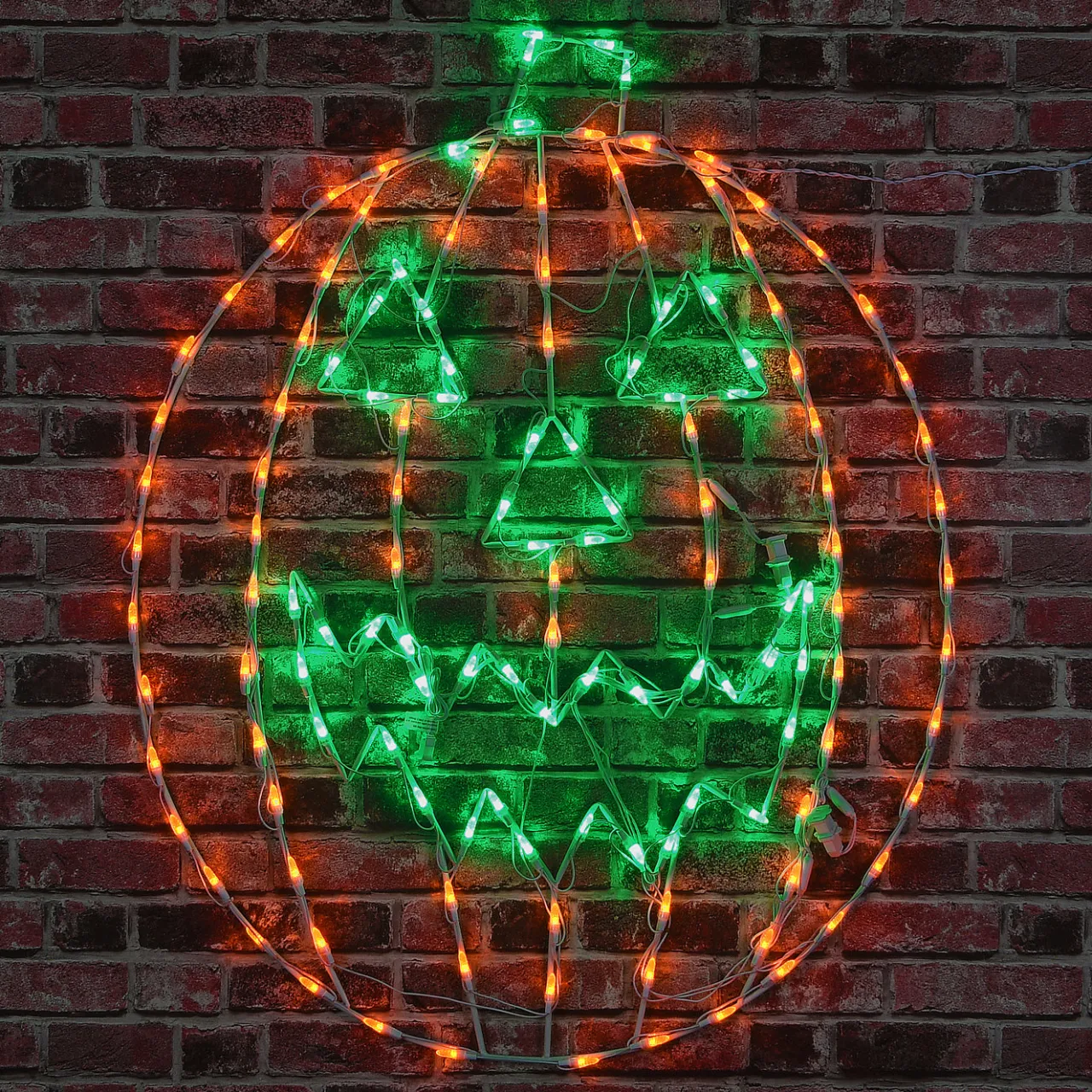 Online National Tree Company 44 in. Halloween Jack O Lantern Lighted Sign Decoration with LED Lights