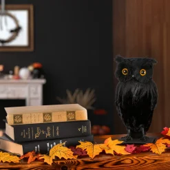 Best National Tree Company 11 in. Halloween Lifelike Owl Tabletop Decoration