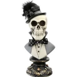 Online National Tree Company 10 in. Halloween Male Skeleton Bust Decoration