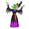 National Tree Company 47 in. Halloween Pre Lit Cackling Green Witch Lawn Decoration with LED Lights