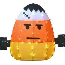 Sale National Tree Company 24 in. Halloween Pre-Lit Candy Corn Frankenstein Outdoor Decoration with LED Lights