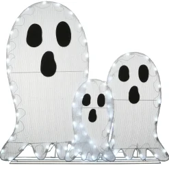 Sale National Tree Company 36 in. Halloween Pre-Lit Ghost Trio Outdoor Decoration with LED Lights