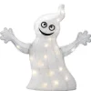 New National Tree Company 18 in. Halloween Pre-Lit White Ghost Outdoor Decoration with LED Lights