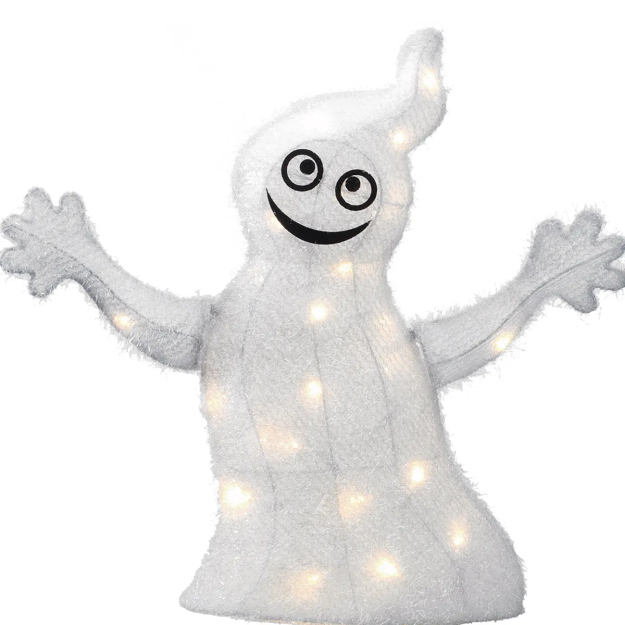 New National Tree Company 18 in. Halloween Pre-Lit White Ghost Outdoor Decoration with LED Lights
