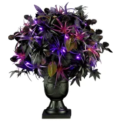 Best National Tree Company 24 in. Halloween Scare in the Air Halloween Potted Plant with LED Lights