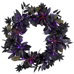 Discount National Tree Company 24 in. Halloween Scare in the Air Wreath with LED Lights