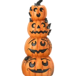 Online National Tree Company 39 in. Halloween Stacked Smiling Jack-O-Lanterns Decoration