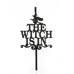 Sale National Tree Company 18 in. Halloween The Witch Is In Metal Wreath Hanger