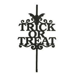 National Tree Company 19 in. Halloween Trick or Treat Metal Wreath Hanger