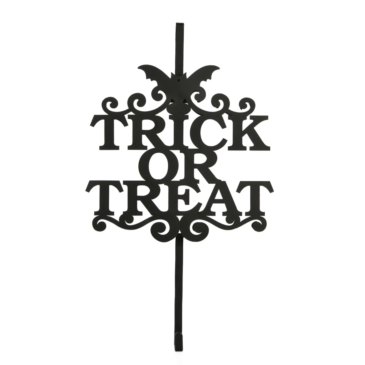 National Tree Company 19 in. Halloween Trick or Treat Metal Wreath Hanger