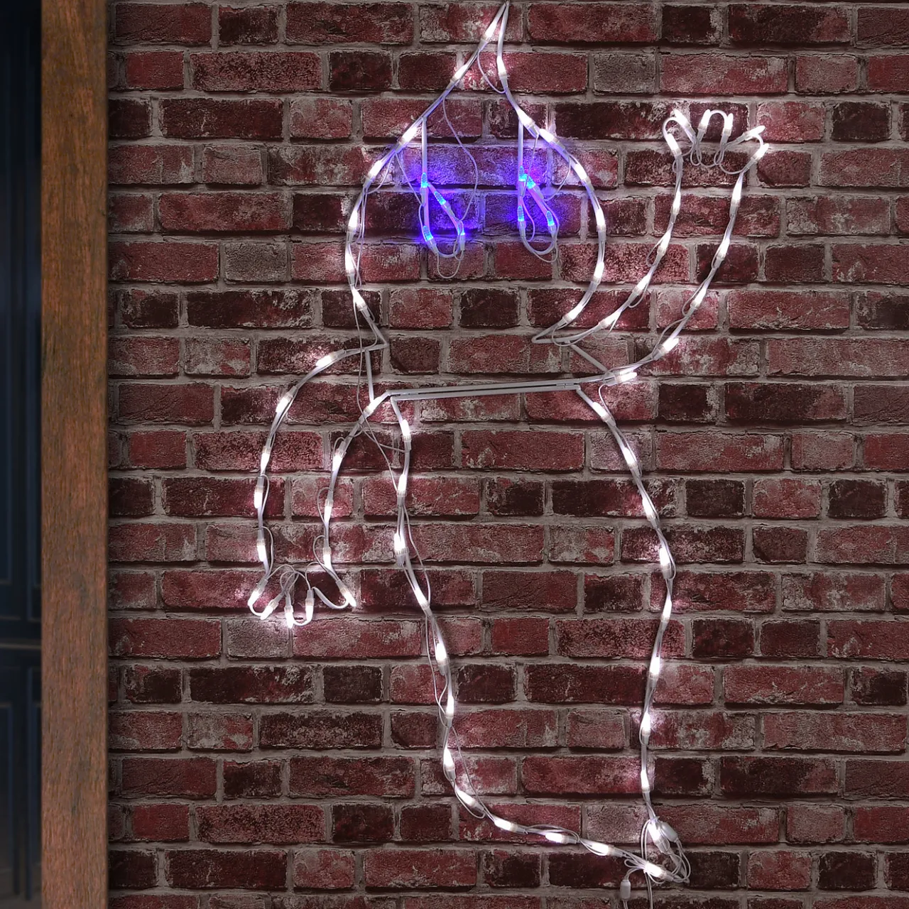 Best National Tree Company 51 in. Halloween Waving Ghost Lighted Sign Decoration with LED Lights