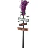 New National Tree Company 33 in. Halloween Welcome My Pretties Witchs Broom Garden Stake