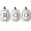 Hot National Tree Company 13 in. Halloween White Pumpkin BOO Sign Decoration