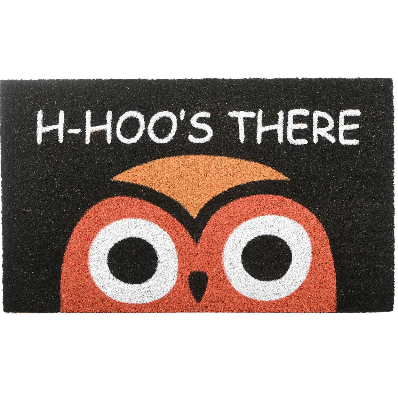 New National Tree Company 30 in. Halloween WHOS THERE Owl Doormat Decoration