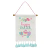 Online National Tree Company 19 in. Happy Easter with Eggs Hanging Banner Decoration