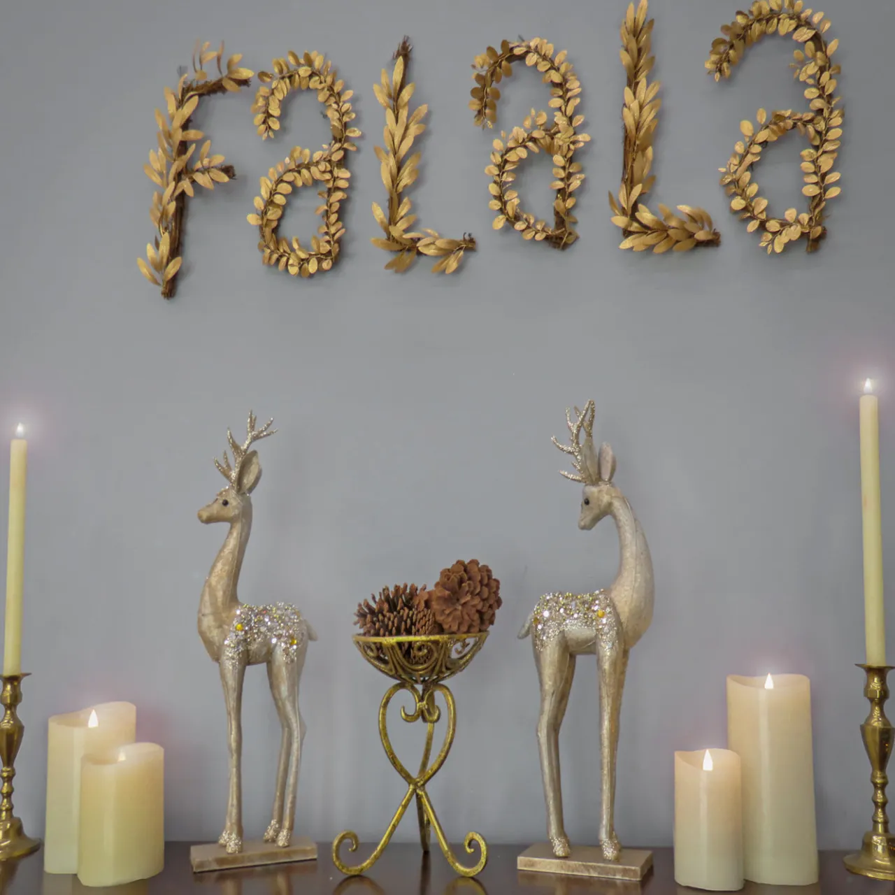 Discount National Tree Company 7 in. HGTV Home Collection Fa La La Wall Decoration