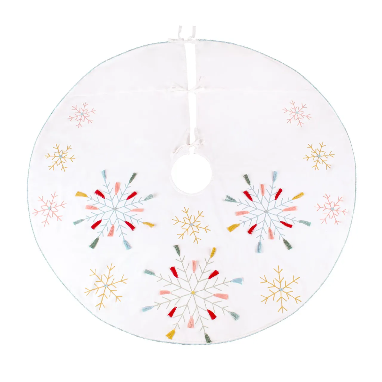 Outlet National Tree Company 54 in. HGTV Home Collection Embroidered Boho Tree Skirt