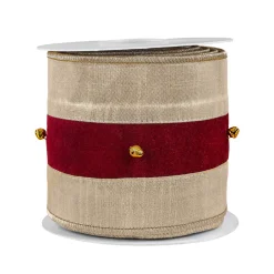Hot National Tree Company 3 in. HGTV Home Collection Double-Fused Sleigh Bell Ribbon