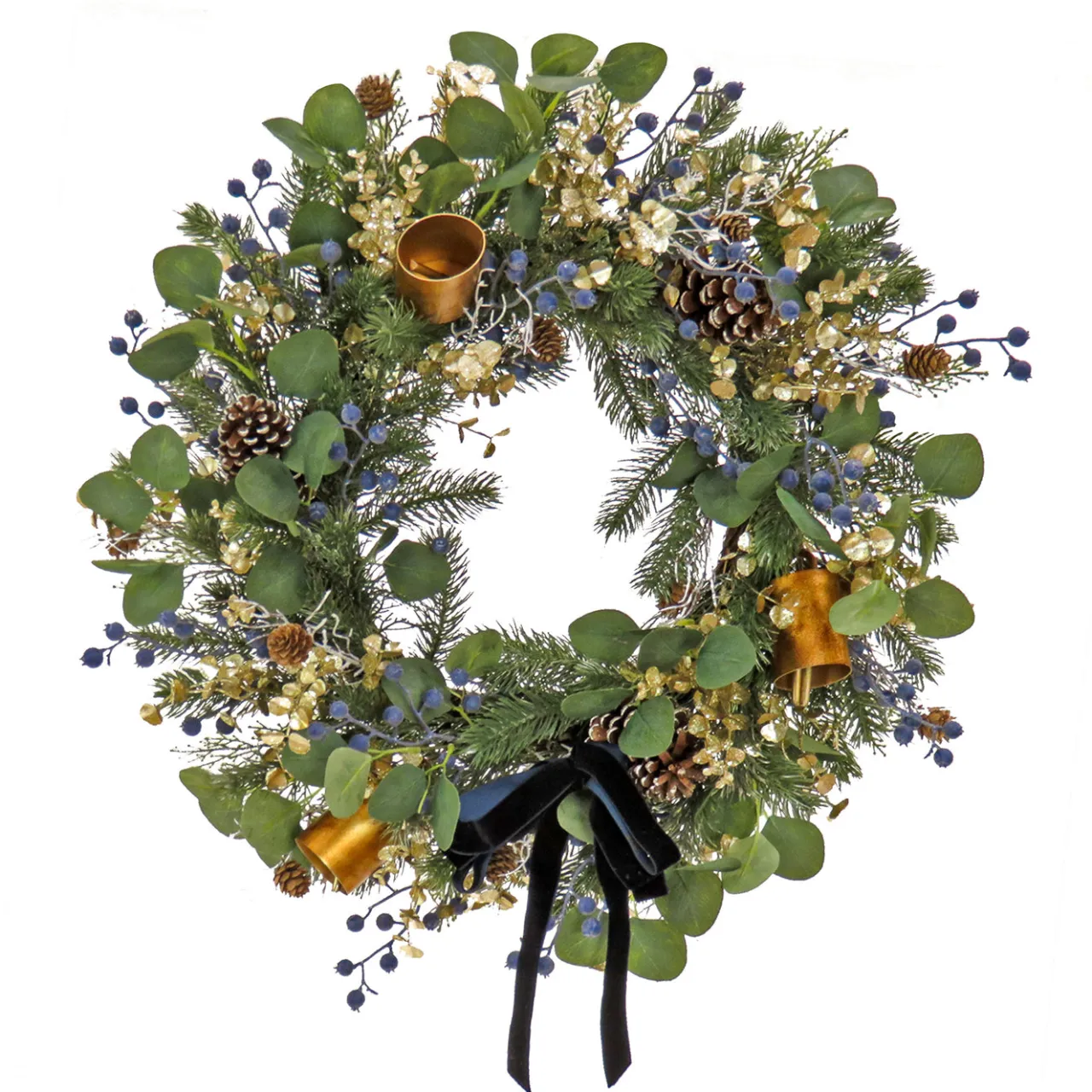 New National Tree Company 28 in. HGTV Home Collection Swiss Chic Wreath
