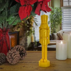 Best National Tree Company 12 in. HGTV Home Collection Nutcracker Christmas Decor, Yellow