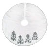 Clearance National Tree Company 52 in. HGTV Home Collection Embroidered Evergreens Tree Skirt