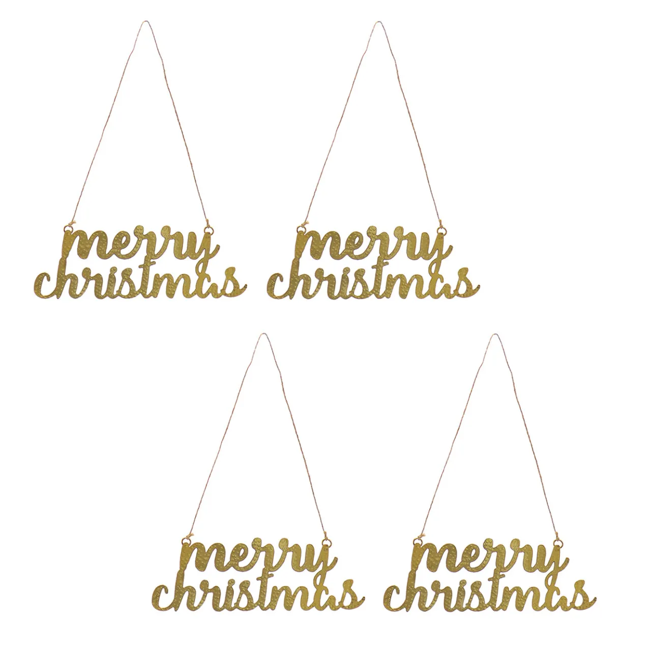 Hot National Tree Company 9 in. HGTV Home Collection Merry Christmas Metal Ornament Set