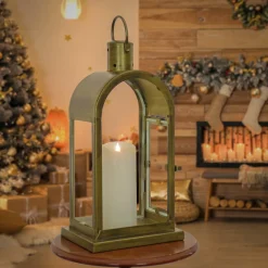 Hot National Tree Company 16 in. HGTV Home Collection Antique Bronze Arched Lantern, Small