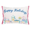 New National Tree Company 20 in. HGTV Home Collection Embroidered Happy Holidays Pillow