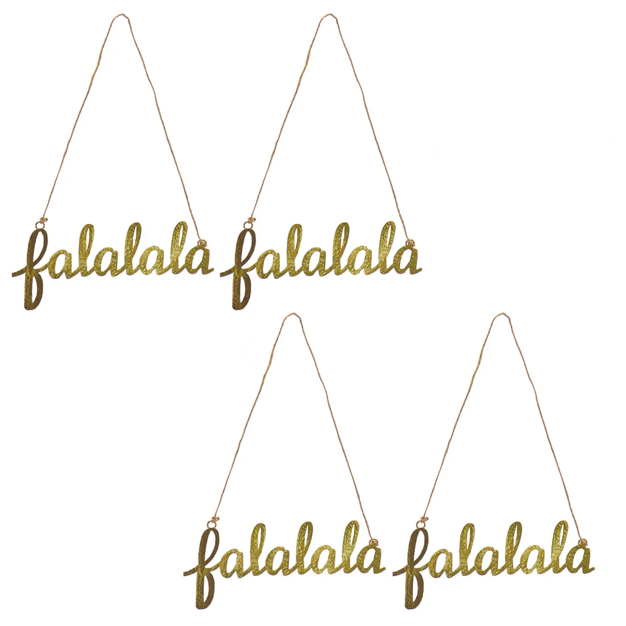 Discount National Tree Company 9 in. HGTV Home Collection Falalala Metal Ornament Set