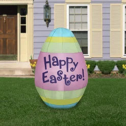 Discount National Tree Company 66 in. Inflatable Happy Easter Egg Decoration