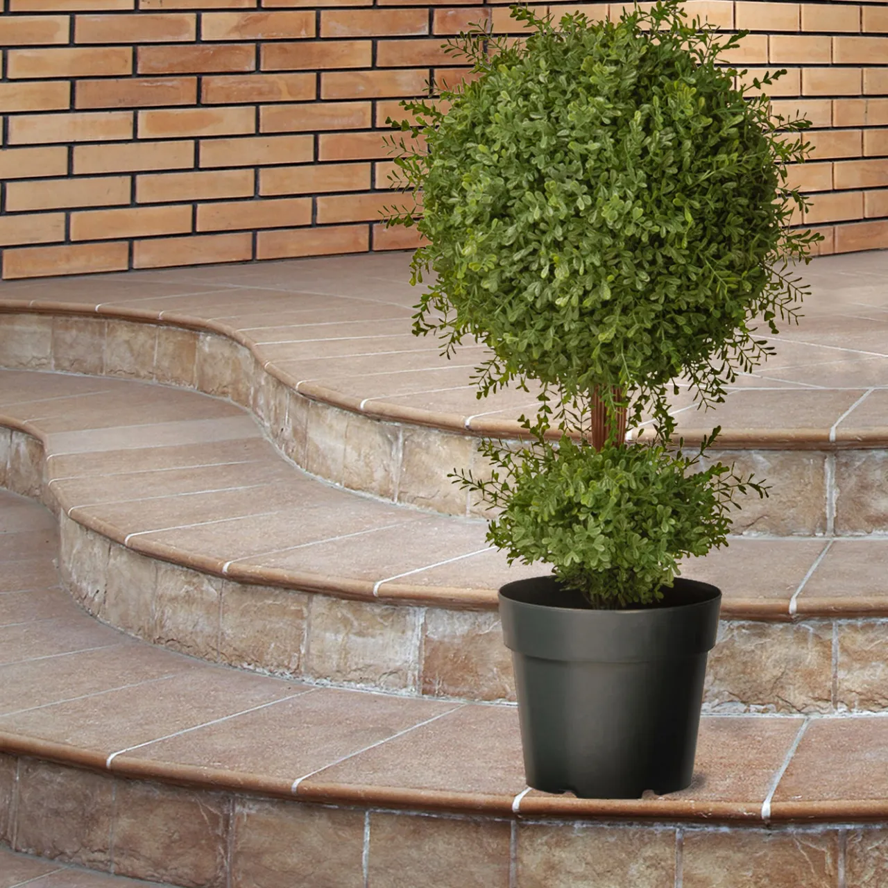 Sale National Tree Company 30 in. Mini Tea Leaf 1 Ball in Green Round Growers Pot