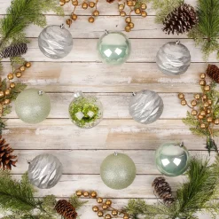 Best National Tree Company 13 in. Mint Xmas Ball Decor Set