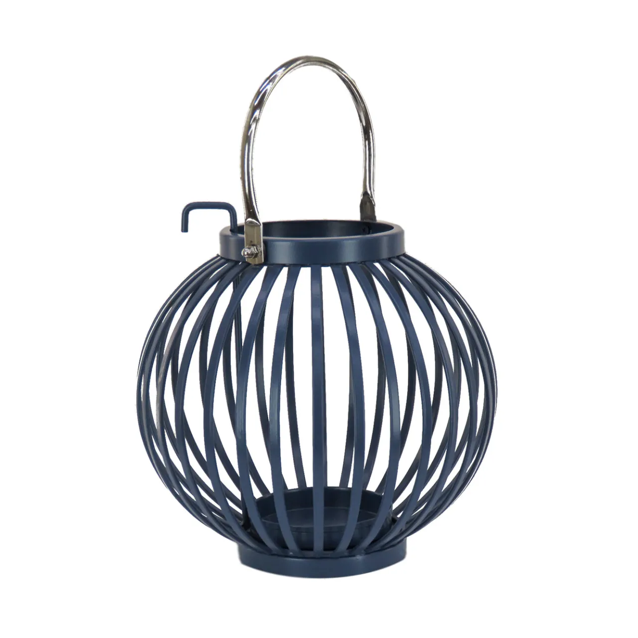 Online National Tree Company 10 in. Modern Design and Finish Dark Blue Outdoor Lantern Candleholder