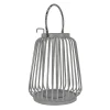 National Tree Company 13 in. Modern Design and Finish Glacier Gray Outdoor Lantern Candleholder