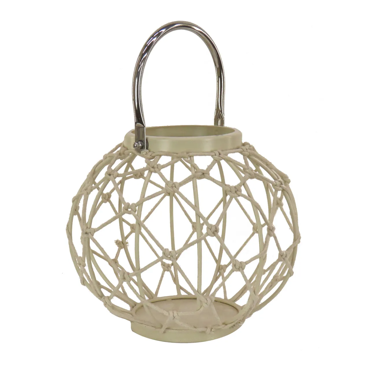Discount National Tree Company 9 in. Modern Design and Finish Bleached Sand Outdoor Lantern Candleholder