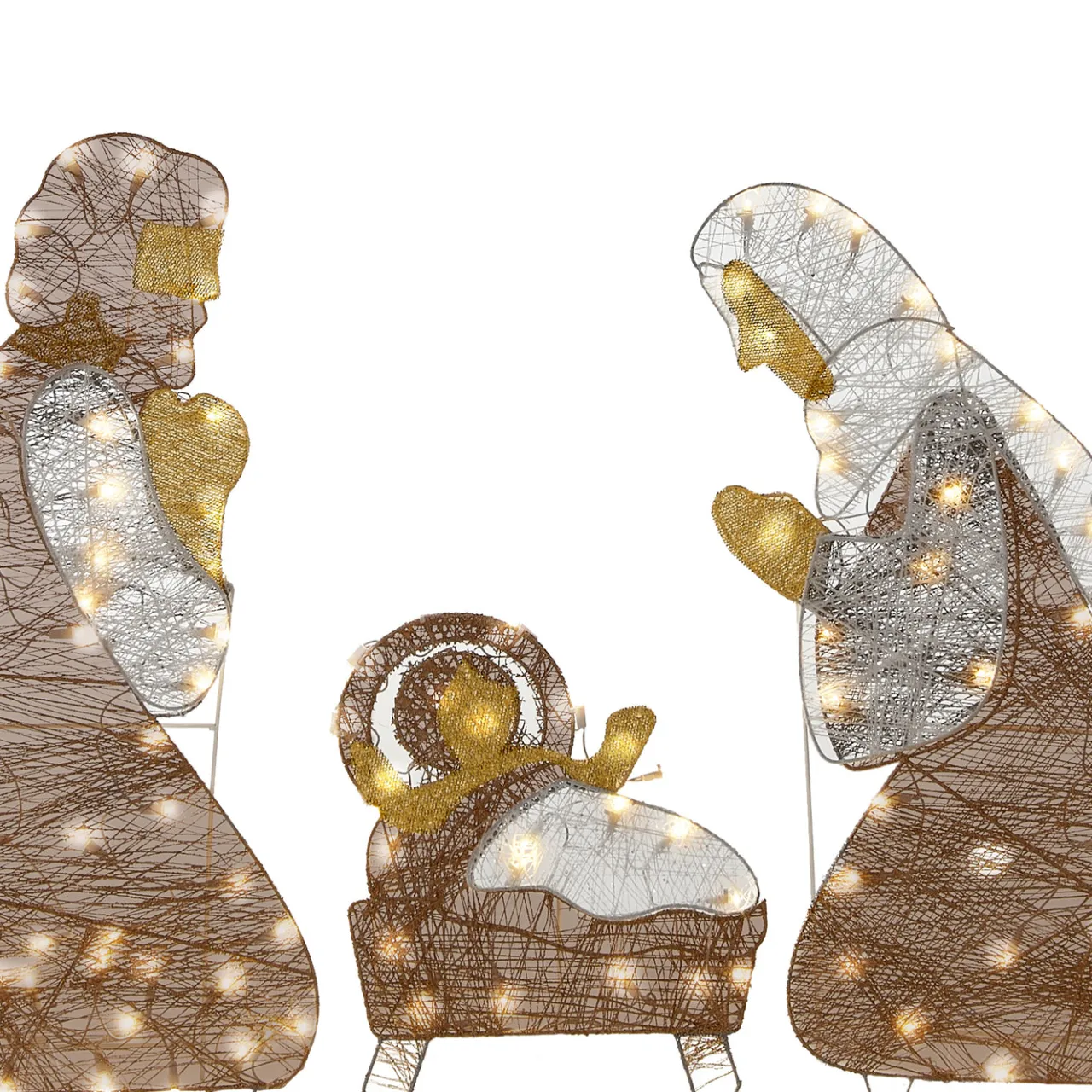 Sale National Tree Company 72 in. Nativity Scene with White LED Lights