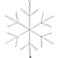 Outlet National Tree Company 16 in. Neon Styled Snow Flake Decoration with White LED Lights