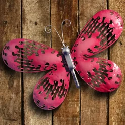 New National Tree Company 18 in. Pink Butterfly Wall Decoration