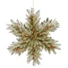 Outlet National Tree Company 32 in. Pre-Lit Dunhill Fir Double-Sided Flocked Snowflake with LED Lights