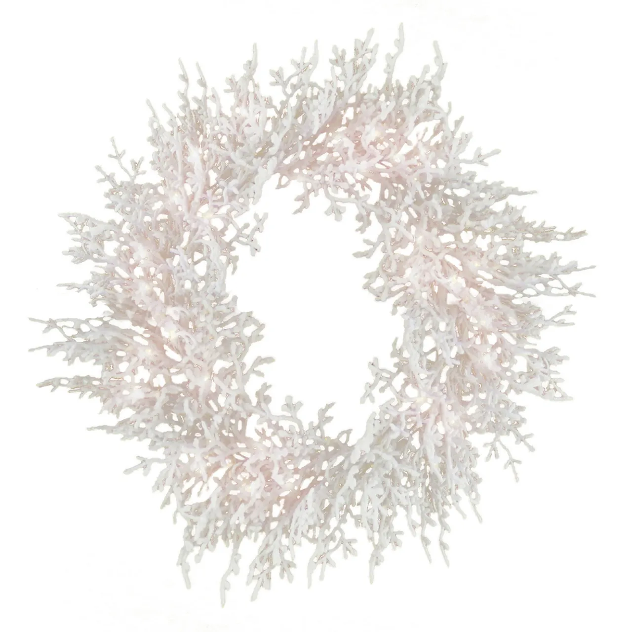 Online National Tree Company 30 in. Pre-Lit HGTV Home Collection Christmas by the Sea Coral Wreath