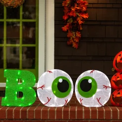 New National Tree Company 14 in. Pre-Lit BOO Sign with LED Lights