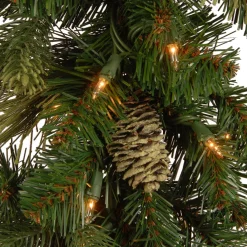 Hot National Tree Company 24 in. Pre-Lit Carolina Pine Wreath with LED Lights