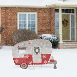 New National Tree Company 32 in. Pre-Lit Christmas Camper
