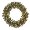 New National Tree Company 36 in. Pre-Lit Crestwood Spruce Wreath with Clear Lights