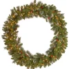 Clearance National Tree Company 48 in. Pre-Lit Crestwood Spruce Wreath with Clear Lights